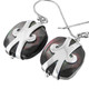 SALE! 11/16" BLACK MOTHER OF PEARL SHELL 925 STERLING SILVER earrings