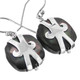 SALE! 11/16" BLACK MOTHER OF PEARL SHELL 925 STERLING SILVER earrings