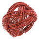 Glass Seed Beads 7" Brown Cuff Bracelet