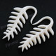 1 9/16" Buffalo Bone Tribal Maori White Plug Earrings
