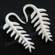 1 9/16" Buffalo Bone Tribal Maori White Plug Earrings