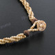 Red Coral Cone Shell Round 17" Beige Khaki Wires Necklace Earring