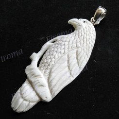 3 1/16" 925 Silver Buffalo Bone Eagle Pendant