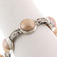 925 Silver Mabe Pearl 8" Gold Toggle Bracelet