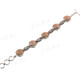 925 Silver Mabe Pearl 8" Gold Toggle Bracelet