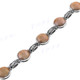 925 Silver Mabe Pearl 8" Gold Toggle Bracelet