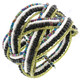 Glass Seed Beads 7" Peacock Black Cuff Bracelet