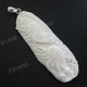 3 3/8" 925 Silver Buffalo Bone Pair Equestrian Horse Pendant