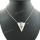 925 Silver Silver And Gold Lobster 15 3/4" Chain Necklace Pendant