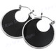1 9/16" 925 Silver Pen Shell Hoop Post Earrings