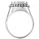 1/2" 925 Silver Face Square us 7 Ring