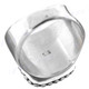 1/2" 925 Silver Face Square us 7 Ring