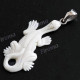 2 3/16" 925 Silver Buffalo Bone Gecko Pendant