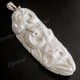 3 3/4" 925 Silver Buffalo Bone Ram Pendant