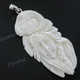 3 7/16" 925 Silver Buffalo Bone Indian Ram Pendant