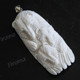 2 15/16" 925 Silver Buffalo Bone Grizzly Bear Pendant