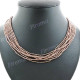 Glass Seed Beads 22" Champagne Necklace