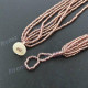 Glass Seed Beads 22" Champagne Necklace