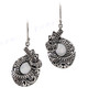 1 1/8" 925 Silver Mother Of Pearl French Wires Earrings