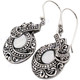 1 1/8" 925 Silver Mother Of Pearl French Wires Earrings