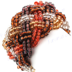 Seed Beads 7" Bronze Gold Bracelet