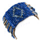 Seed Beads 8" Copper Blue Bracelet