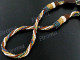 2mm Glass Seed Beads 34" Peacock Brown Necklace