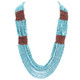 Seed Beads 34" Turquoise Brown Necklace Bead