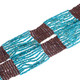 Seed Beads 34" Turquoise Brown Necklace Bead