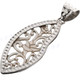 2 1/4" 925 Silver Mother Of Pearl Flowers Shell Pendant