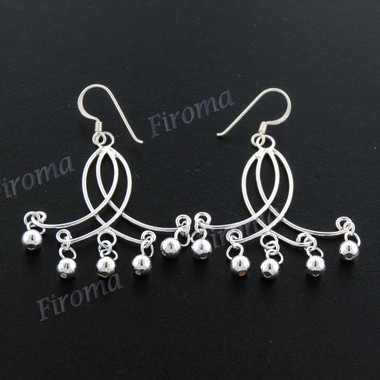 1 5/16" 925 Silver French Wires Earrings
