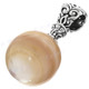 1 7/16" 925 Silver Mother Of Pearl Round Pendant Bead