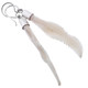 2 1/8" 925 Silver Buffalo Bone Feather French Wires Earrings