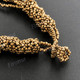 Mineral Chips Seed Beads Mop Chips 21" Bronze Necklace
