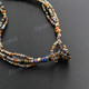 Seed Beads Mineral Chips Mop Chips 21" Peacock Bronze Necklace