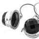 9/16" 925 Silver Onyx Round French Wires Earrings