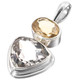 1 1/16" 925 Silver Champagne Quartz Citrine Pendant