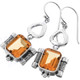 1 1/4" 925 Silver Citrine French Wires Earrings