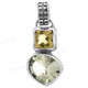 1 5/16" 925 Silver Green Amethyst Lemon Quartz Pendant