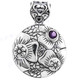 1 5/8" 925 Silver Amethyst Pendant