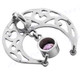 1" 925 Silver Amethyst Moon Pendant
