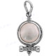 1 1/4" 925 Silver White Biwa Pearl Pendant