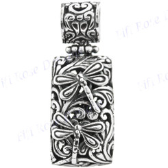1 5/8" 925 Silver Plain Silver Dragonfly Pendant