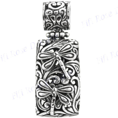 1 5/8" 925 Silver Plain Silver Dragonfly Pendant