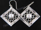 21" 925 Silver White Biwa Pearl French Wires Earrings