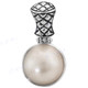 1 1/8" 925 Silver White Mabe Pearl Pendant