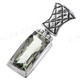 1" 925 Silver Green Amethyst Pendant