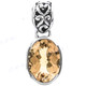 7/8" 925 Silver Citrine Pendant