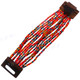 3mm Seed Beads Buckle 7" Hematite Red Bracelet