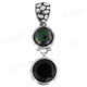 1 5/8" 925 Silver Onyx Freshwater Pendant
